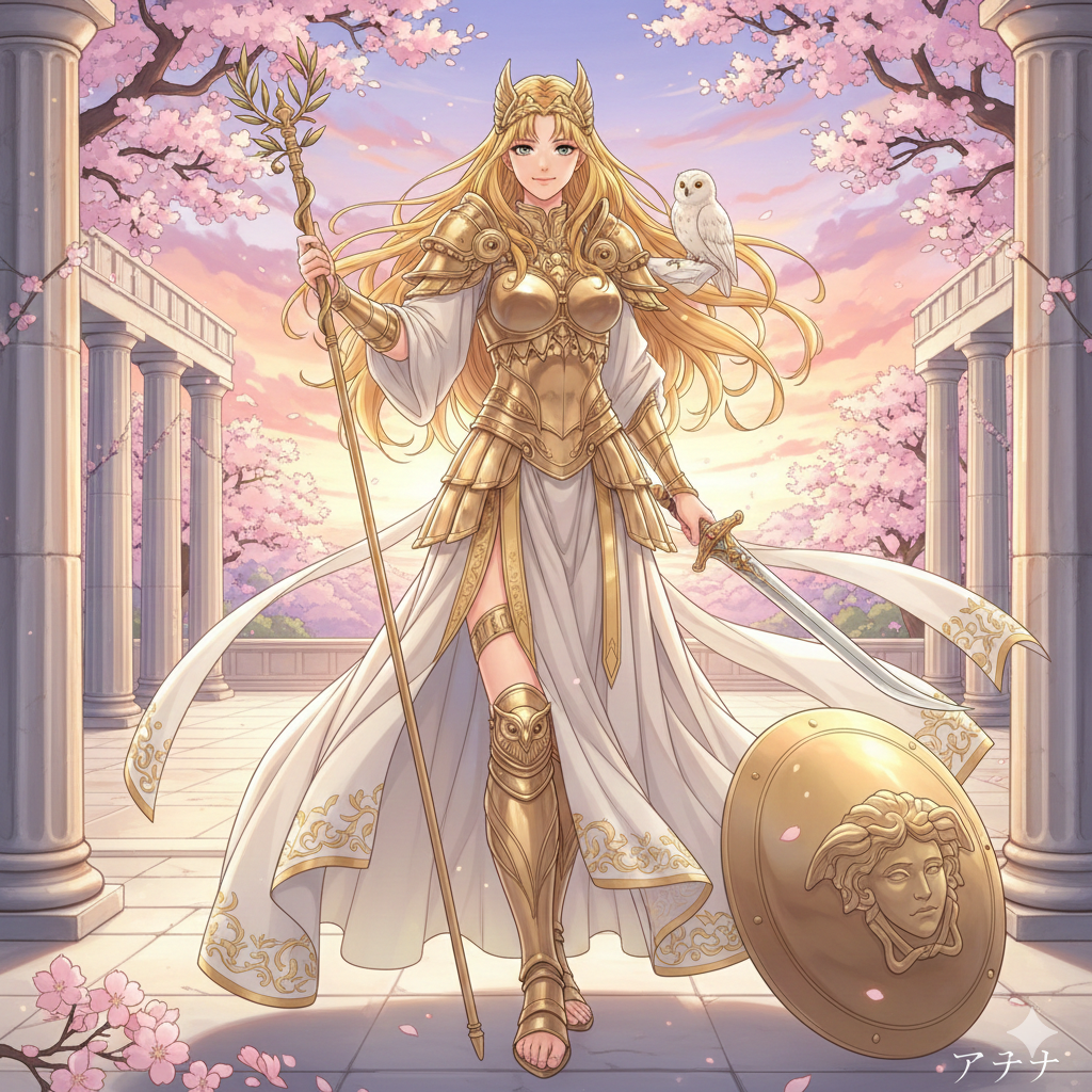 an AI generated image of athena