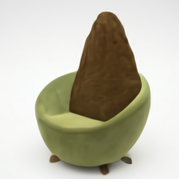 an AI generated image of an avocado chair